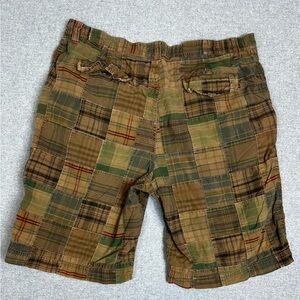 Izod Luxury Sport Shorts Mens 38 Patchwork Plaid Casual Summer Golf Preppy